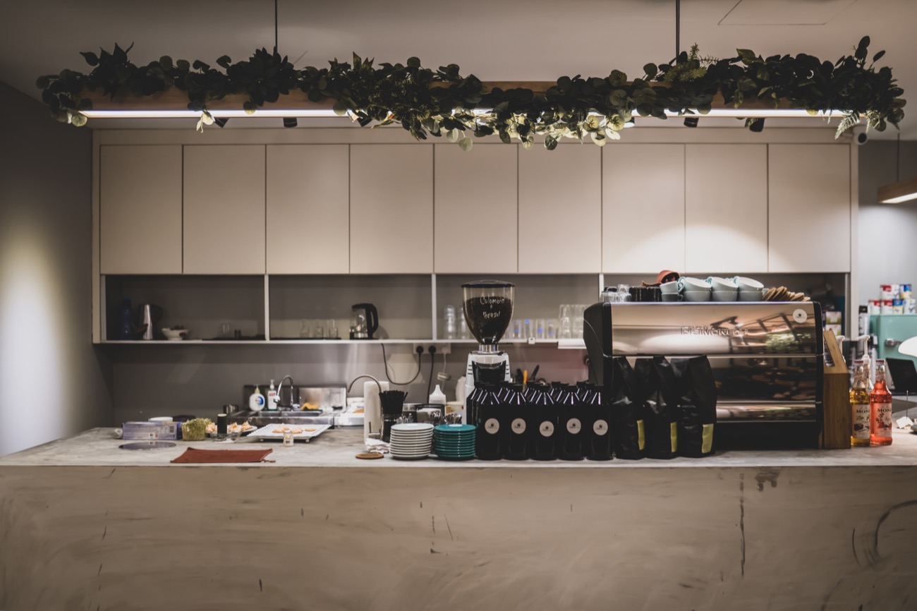 The coffee bar at Fam Cafe